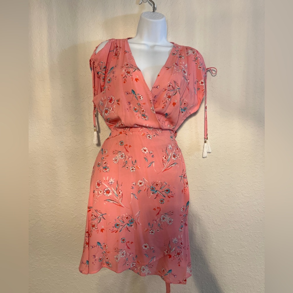 Pretty Plum Sugar Floral V-Neck Mini Dress